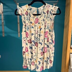 Old Navy Cream and Blue Floral Blouse